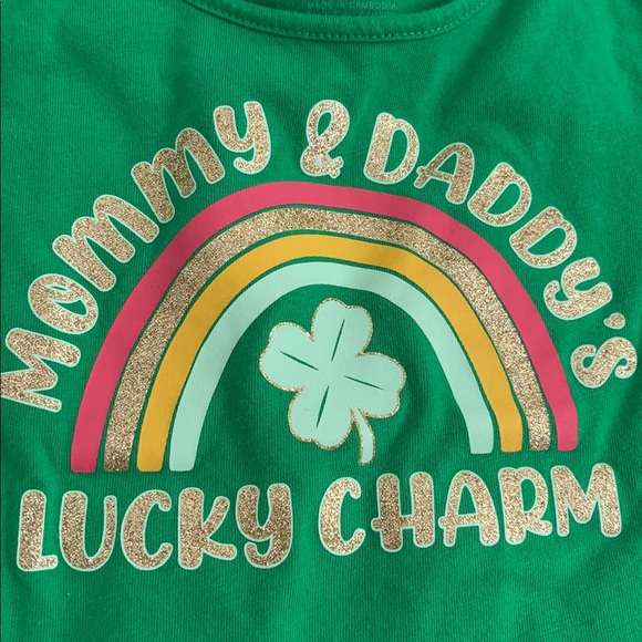 The Children's Place Lucky Charm St Patrick’s Day Set -3T - Picture 3 of 6